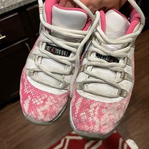 Woman’s size 8.5 pink snakeskin air Jordan 11